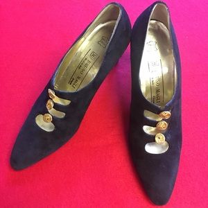 Bruno Magli Black Suede Pumps